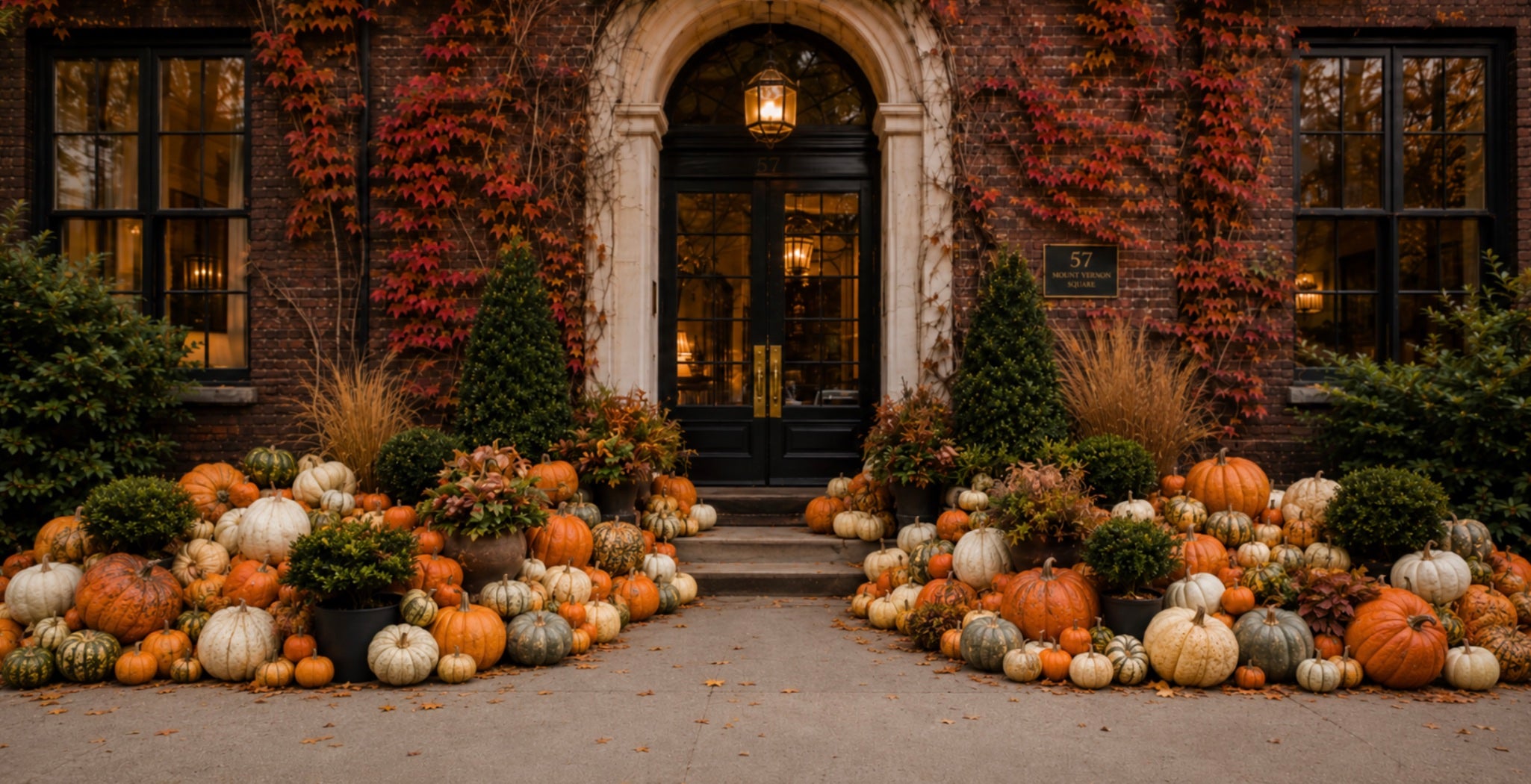 Seasonal pumpkin installation